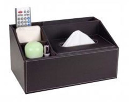 Picture of Multipurpose Storage Box/ Creative Tissue Box 5 Cells, Coffee