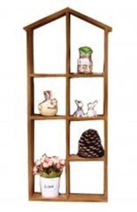 Picture of Classical Natural Wood Wall Hanging Storage Shelves Storage Racks