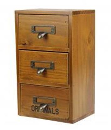 Picture of Lovely Small Practical Natural Wood Storage Chests Desktop Receive Container