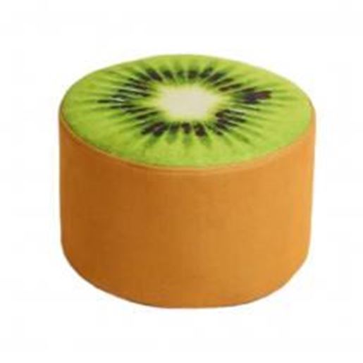 Picture of Household Creative Round Stool Sofa Footrest Stools with Detachable Cover, kiwifruit