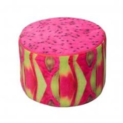 Picture of Household Creative Round Stool Sofa Footrest Stools with Detachable Cover, Dragon fruit