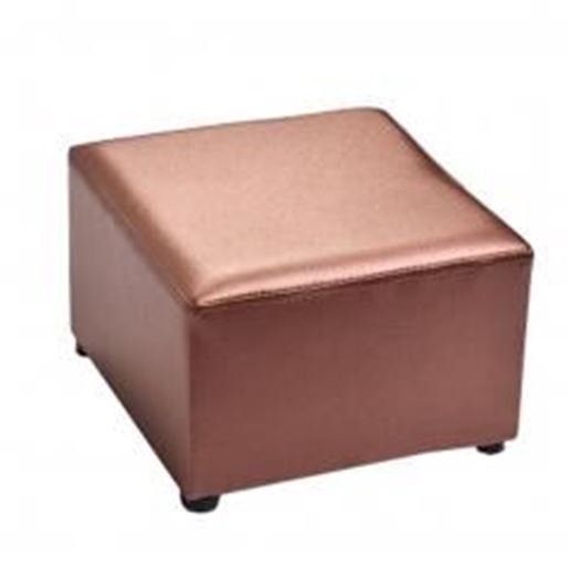 Picture of Fashionable Square Faux Leather Modern Small Stool Table Stool Sofa Pier Ottoman Stool