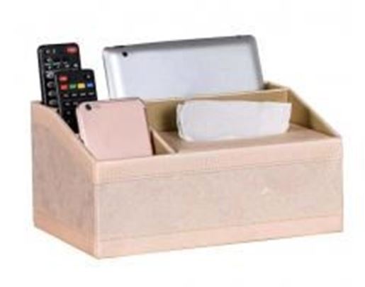 Picture of Lovely Beautiful Wood&Leather Storage Box/ Creative Multipurpose Tissue Box