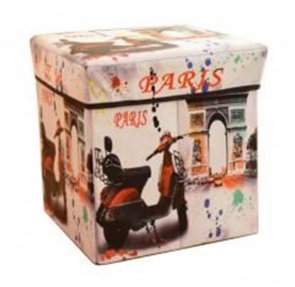 Picture of Folding Storage Stool Multifunctional Storage Chair Toy Storage Box-B5