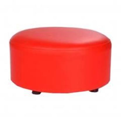 Picture of Creative Round Modern Small Faux Leather Stool Shoes Stool  Sofa Pier, Red