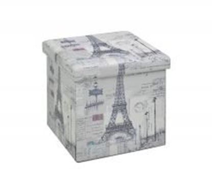 Picture of Storage Ottoman New York Print