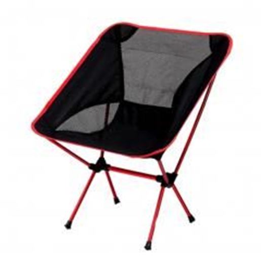 Picture of Portable Folding Chair Stool Camping Chairs Fishing Picnic Outdoors, Red