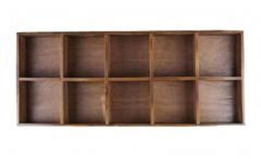 Picture of High-grade Wood Storage Shelves Handmade Storage Rack 10 Drawers