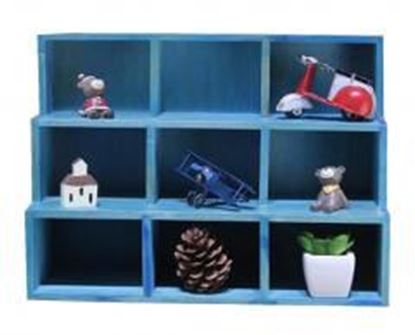 Picture of Durable Wood Storage Shelves Hanging Wooden Storage Rack Home Decoration