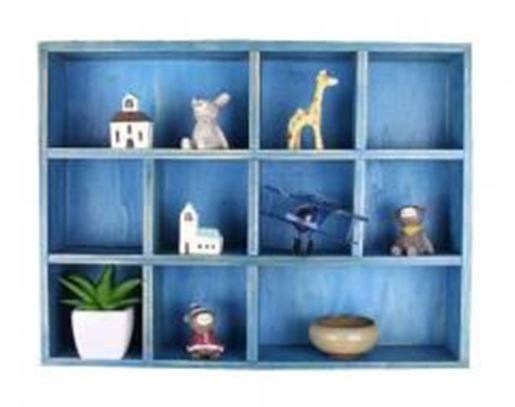 Picture of Classical Wood High-quality Storage Shelves Storage Rack, Blue