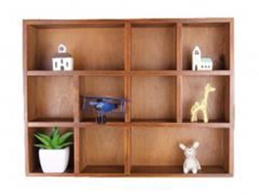 Picture of Elegant Creative Natural Wood Storage Rack Wooden Cabinet Storage Chest