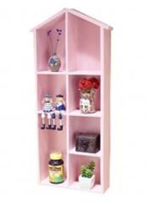 Picture of Lovely Creative Wood Storage Shelves Storage Rack Wall Hanged, Pink