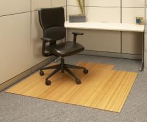 Picture of Bamboo Roll-Up Chairmat, 55" x 57", with lip