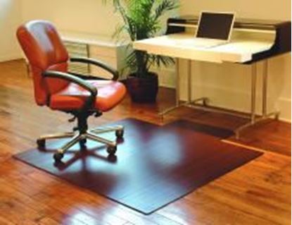 Picture of Bamboo Roll-Up Chairmat, 55" x 57", with lip