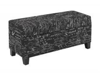 Picture of Storage Ottoman Scripted Fabric