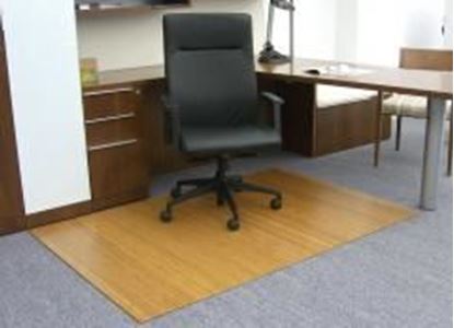 Picture of Bamboo Roll-Up Chairmat, 72" x 48", no lip