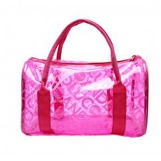 Picture of Candy Color Swim Tote Bag Summer Beach Bag Travel Bag  Rose Red