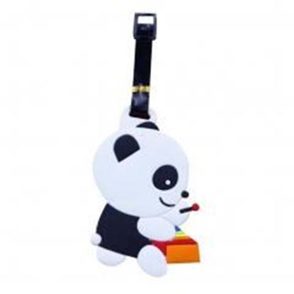 Picture of Travel Portable Luggage Tag Cartoon Luggage Label Lovely Panda Baggage Stubs