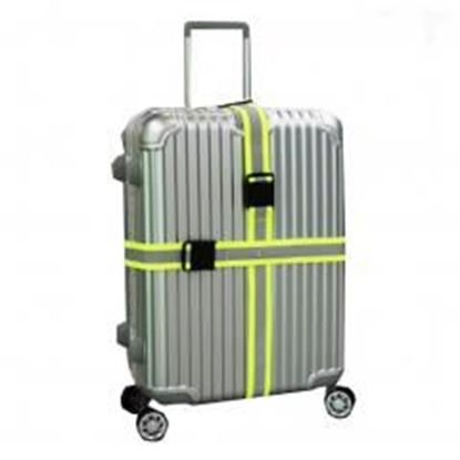 Picture of Reflective Cross Suitcase Baggage Luggage Packing Belt-Green