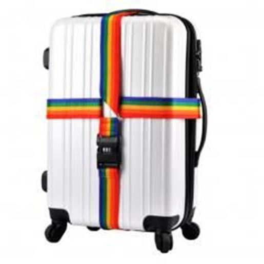 Picture of Colorful Cross Suitcase Baggage Luggage Packing Belt With Lock