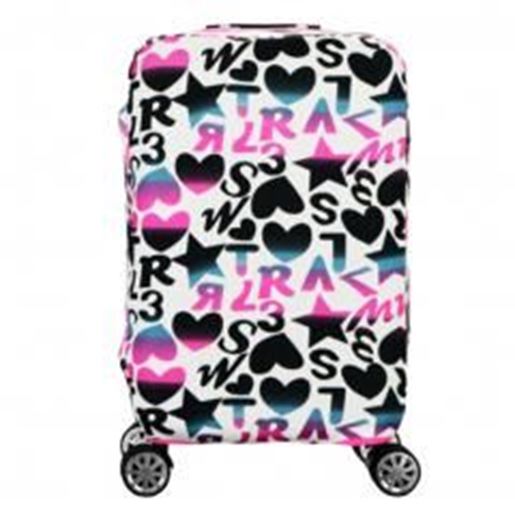 Picture of Colorful Heart Suitcase Cover Cute Luggage Protector