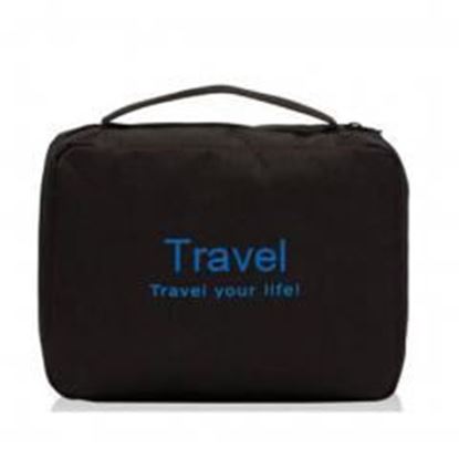 Picture of Black Portable Wash Gargle Bag Storage Bag Showerproof Bag Travel Bag