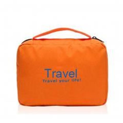 Picture of Orange Portable Wash Gargle Bag Storage Bag Showerproof Bag Travel Bag