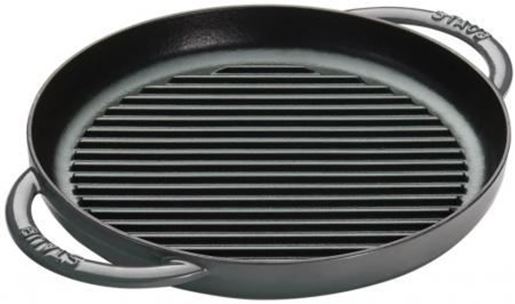 Staub Pure Grill Round 10" Graphite Grey 12232618