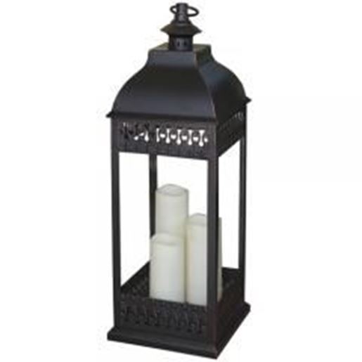 Picture of San Nicola Triple LED Candle Lantern Bronze