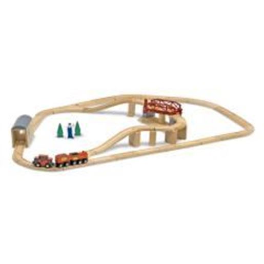 图片 Swivel Bridge Wooden Train Set