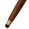 Benzara Hand Carved Wooden Walking Stick Cane With Golden Handle, Brown