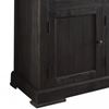 Benjara Commodious Wooden Server, White Marble Top & Weathered Black