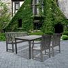 VIFAH Renaissance Rectangular Table Bench-Arm ChairOutdoor Hand-scraped Hardwood Hardwood Dining Set