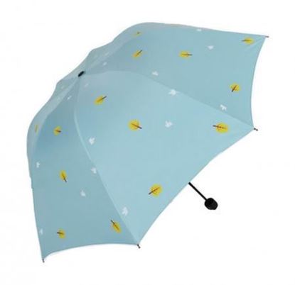 Alien Storehouse Fashion Creative Folding Vinyl Anti-UV Sun/Rain Umbrella Blue