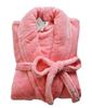 Blancho [Pink] Women Flannel Bathrobes Ladies Nightgown Soft Robe for Winter