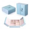 Kylin Express Portable Jewelry Case PU Leather Earrings & Ring Storage Box Traveling Jewelry Box