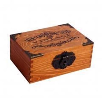 East Majik Wooden Retro Cosmetics Storage Box Jewelry Storage Box With Lock #3