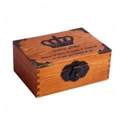 East Majik Wooden Retro Cosmetics Storage Box Jewelry Storage Box With Lock #4