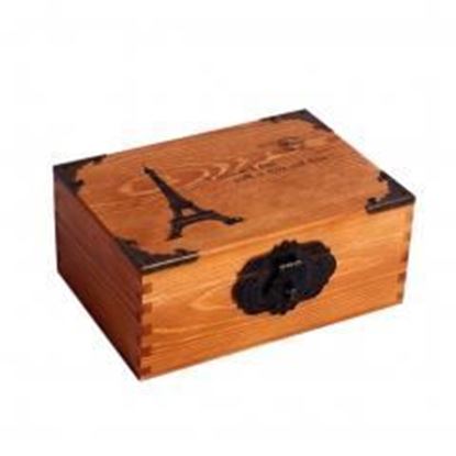East Majik Wooden Retro Cosmetics Storage Box Jewelry Storage Box With Lock #5