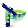 Puccissime Pet Couture Personalized neon blue ocean one-click harness - Girth 10-12inches