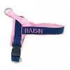 Puccissime Pet Couture Personalized pink denim one-click harness - Girth 10-12 inches