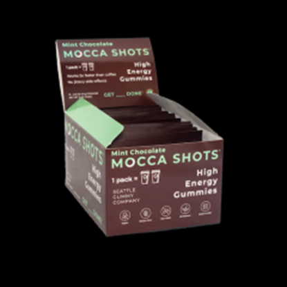MOCCA SHOTS Mint Chocolate Mocca Shots Caffeine Gummies (12-Pack)
