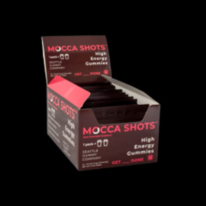 MOCCA SHOTS Dark Chocolate Raspberry Mocca Shots Caffeine Gummies (12-Pack)