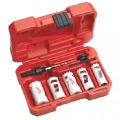 图片 7-Piece Compact Automotive Hole Dozer Hole Saw Kit