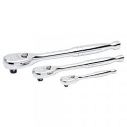 图片 3-Piece Full Polish Mixed Ratchet Set (1/4 in., 3/8 in., 1/2 in. Drives)