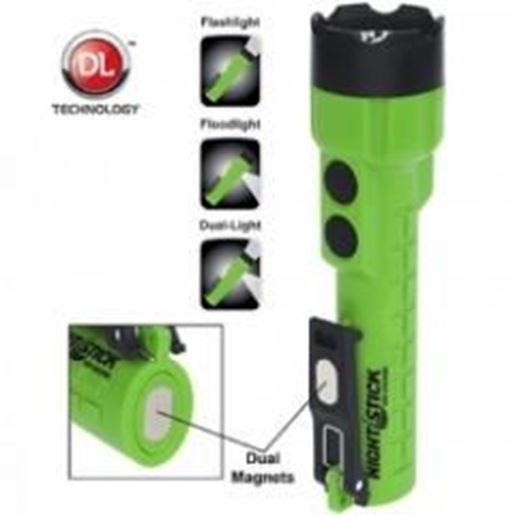 Picture of Bayco X-Series Dual-Light AA Flashlight w/ Dual Magnets w/ Green Casing