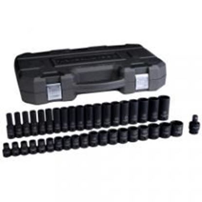 Picture of 39-Piece 1/2" Drive 6 Point MetricStandard/Deep Impact Socket Set