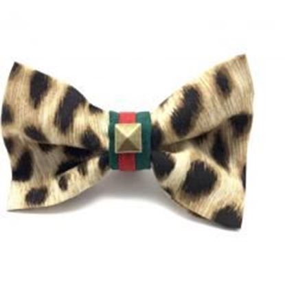 Picture of Anubis leopard dog bow tie