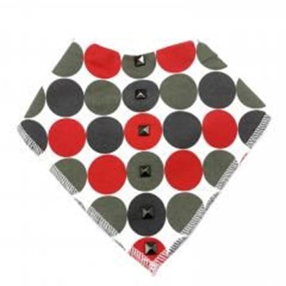 Foto de Green & red polka dog bandana