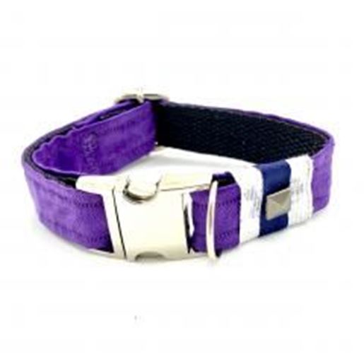 图片 Fenrir purple satin leopard animal print dog collar